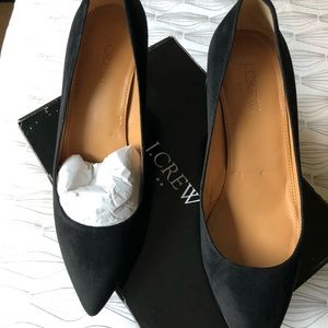J.Crew Pump Heels Isabelle Black Suede shoes 7.5